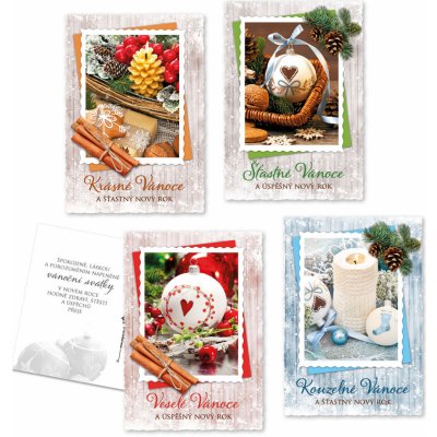 ARGUS Vánoční pohlednice s třpytivým efektem 06110283-c – Zbozi.Blesk.cz