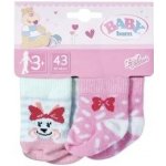 Zapf Creation BABY born Ponožky 2 páry růžové/šedé – Zbozi.Blesk.cz