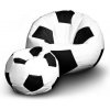Sedací vak a pytel FITMANIA Fotbalový míč XXL+ podnožník Vzor: 01 bílo-černá