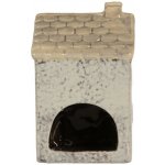Šedý keramický domek na čajovou svíčku Lamont - 9*8*15 cm - Clayre & Eef – Hledejceny.cz