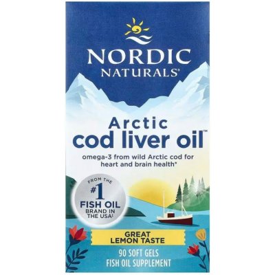 Nordic Naturals Arktický olej z tresčích jater 750 mg 90měkkých kapslí – Hledejceny.cz