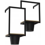 Luminex Nástěnný květináč 46x36 cm černá LU8092 – Zboží Dáma