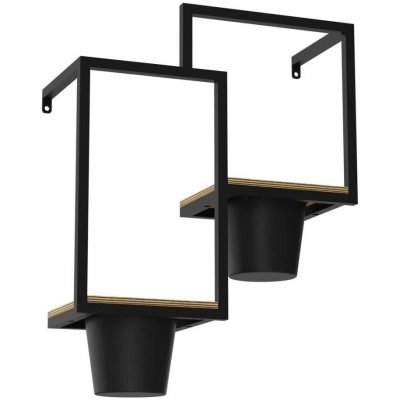 Luminex Nástěnný květináč 46x36 cm černá LU8092 – Zboží Dáma