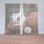 Záclony Sportovní míče: 2 ks - 150x250 cm - Sablio – Hledejceny.cz