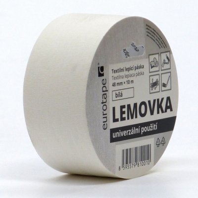 Eurotape Lemovka textilní lepicí páska 48 mm x 10 m bílá T1101 – Zboží Mobilmania