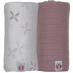 Lodger Swaddler Solid Matcha 2balení 110 x 110 cm Powder/Rose – Hledejceny.cz