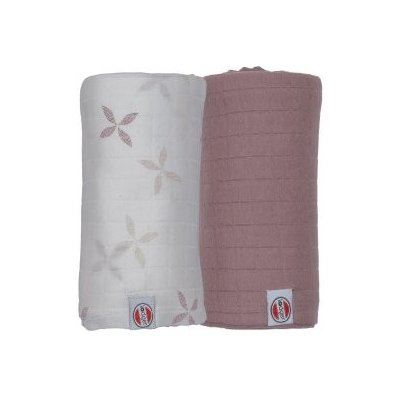 Lodger Swaddler Solid Matcha 2balení 110 x 110 cm Powder/Rose – Hledejceny.cz