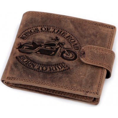 Pánská peněženka kožená pro myslivce rybáře motorkáře 9,5x12 cm 3 hnědá  motorka od 522 Kč - Heureka.cz