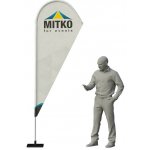 MITKO Reklamní vlajka Flyer M (90x235 cm) s hliníkovým stožárem – Hřeb s ocelovým rotátorem ⌀ 20 mm – Hledejceny.cz
