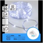 Aigostar B.V.LED Venkovní vánoční řetěz 50xLED/8 funkcí 3xAA 5,3m IP44 studená bílá B10303K8U – Hledejceny.cz