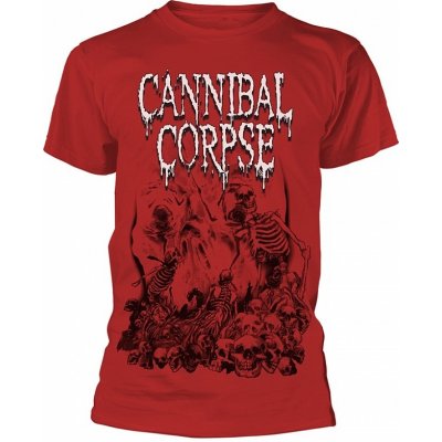 Cannibal Corpse tričko Pile Of Skulls 2018 red pánské