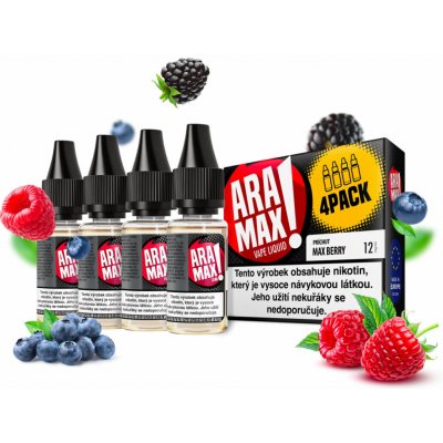 Aramax 4Pack Max Berry 4 x 10 ml 6 mg – Zbozi.Blesk.cz