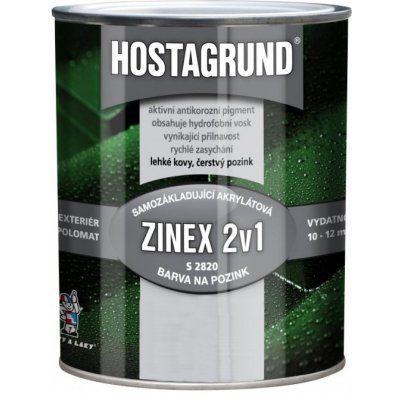 Hostagrund Zinex 2v1 S2820 0,6 L RAL 6029 mátová zelená – Zbozi.Blesk.cz