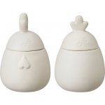 Wikholmform Dekorační slepička nebo kohoutek cena za kus! V.13 cm šedo-bílé – Sleviste.cz