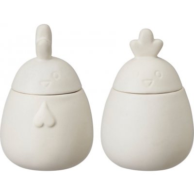 Wikholmform Dekorační slepička nebo kohoutek cena za kus! V.13 cm šedo-bílé – Sleviste.cz