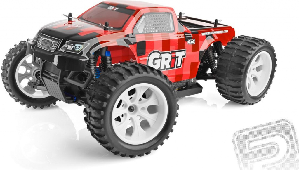 HiMOTO Himoto Monster EMXT GRIT elektro RTR set 2,4 GHz červené kostky PE_HMHI2101RC-NR 1:10