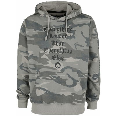 Motörhead Brandit Bastards Hoodie Camo sivá maskovací Mikina s kapucí