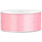 Stuha saténová SVĚTLE RŮŽOVÁ, 25 mm x 25 m – Zboží Dáma