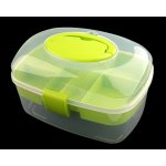 Stoklasa plastový box / kufřík na šití 780629, patrový, transparentní, zelený 27 x 20 x 16cm – Zboží Mobilmania