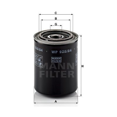 MANN-FILTER Olejový filtr WP928/84 – Zboží Mobilmania