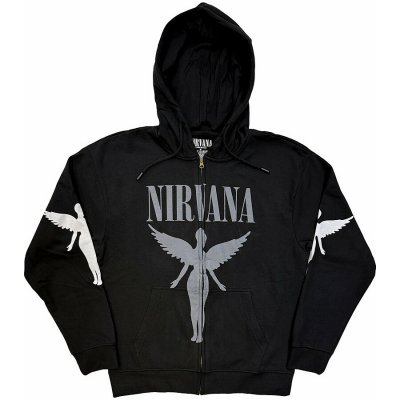 Nirvana mikina In Utero Mono Zipped Charcoal Grey – Zboží Dáma