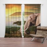 Závěsy Slon z profilu: 2 ks - 140x250 cm - Sablio – Hledejceny.cz