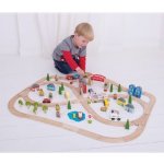 Hop Bigjigs Rail Dřevěná vláčkodráha město a vesnice 101 dílů – Hledejceny.cz