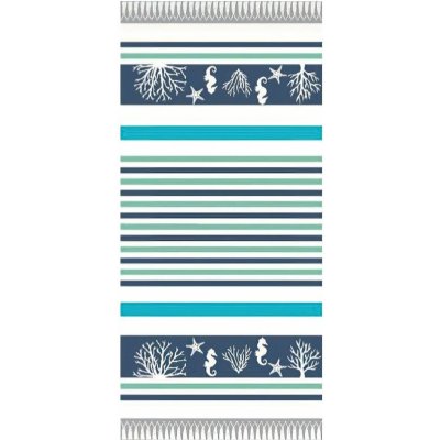 Avax plážová osuška DELTA MOŘE PROUŽKY modrá 90 x 170 cm – Zboží Mobilmania