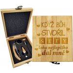 Sablio Dárková sada na víno Když Bůh stvořil šéfy: 147×168×49 mm – Hledejceny.cz