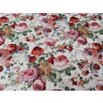 Gobelínová látka SMETANOVÁ RŮŽE šíře 280 cm – Zboží Dáma