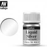 Barva Vallejo Liquid Gold 70796 White Gold Alcohol Based 35ml – Zboží Živě