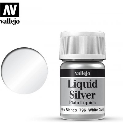 Barva Vallejo Liquid Gold 70796 White Gold Alcohol Based 35ml – Hledejceny.cz