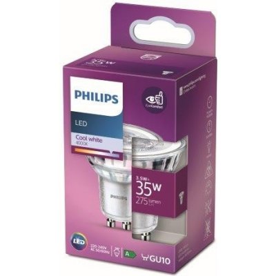 Philips 8718699774172 LED žárovka 1x3,5W GU10 275lm 4000K studená bílá, bodová, Eyecomfort – Hledejceny.cz