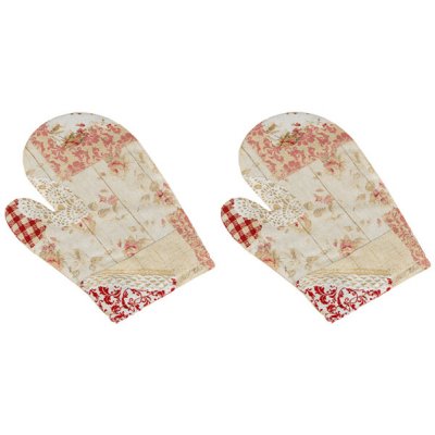 Bellatex Patchwork Růžová Béžová Kuchyňská chňapka 2 ks 28 x 18 cm – Zboží Dáma