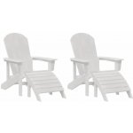 OMAXI 902276 Zahradní lounge nábytek 2 ks Bílá 74 x 82 x 90 cm Plast – Hledejceny.cz