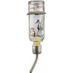 Trixie Skleněná napáječka Honey & Hopper s kovovým pítkem pro pískomily a křečky 125 ml – Zboží Dáma
