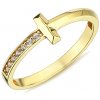 Prsteny Lillian Vassago Zlatý prsten zdobený zirkony LLV98 GR014