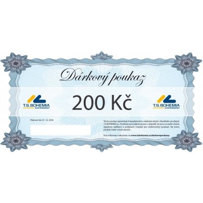 Dárkový poukaz T.S.BOHEMIA 200 Kč TSB0200 – Zboží Mobilmania