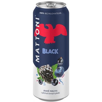 Mattoni Black jemně perlivá s příchutí černých plodů 4 x 500 ml