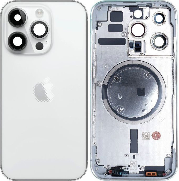 Kryt Apple iPhone 14 Pro - Zadní Housing (Silver), Silver