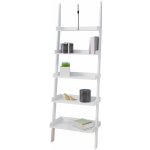 Casaria žebříková police bílá s 5 policemi 180cm 106910 – Zboží Dáma