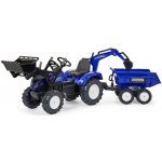 FALK Šlapací traktor New Holland T8 s nakladačem rypadlem a maxi vlečkou – Zboží Dáma