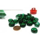 Chessex Skleněné žetony Gaming Glass Stones Crystal Dark Green