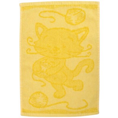 Profod Dětský ručník Cat yellow 30 x 50 cm – Zboží Mobilmania