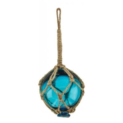 SEA Club Rybářská skleněná koule v síťce modrá Ø: 7,5cm 5815 – Sleviste.cz