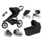 Thule Set 7v1 Urban Glide 3 Black 2024 + pláštěnka + ochranná síť + madlo + korbička Black + pláštěnka + ochranná síť na korbičku – Zboží Dáma