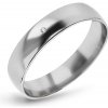 Prsteny iZlato Forever Snubní dámský prsten z bílého zlata s diamantem pro štěstí CSOB02ABR