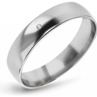 iZlato Forever Snubní dámský prsten z bílého zlata s diamantem pro štěstí CSOB02ABR
