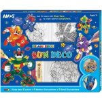 Amos barvičky na sklo Roboti 6 barev + 10 sklíček - 6428 – Zboží Dáma