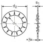 podložka M16 pr. 17x26x1.2 ZINEK vějířová vnitřní ozubení DIN 6798J [1 ks] – Hledejceny.cz